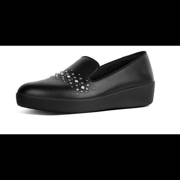 audrey pearl stud loafers